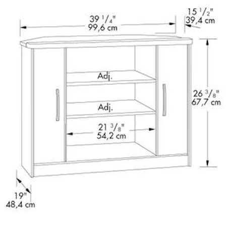 2 Door Corner TV Stand